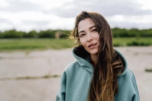 Young woman thinking